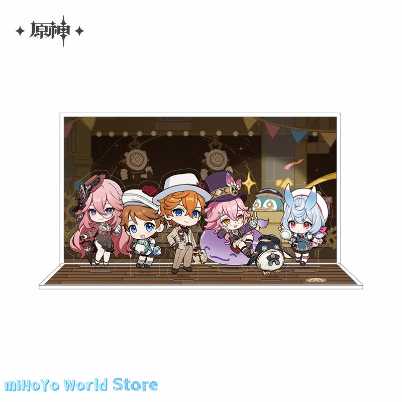 MiHoYo Q-version Combination Official Genshin Impact 2024 Carnival Gathering Series Q Version Acrylic Stand Set Birthday Gifts