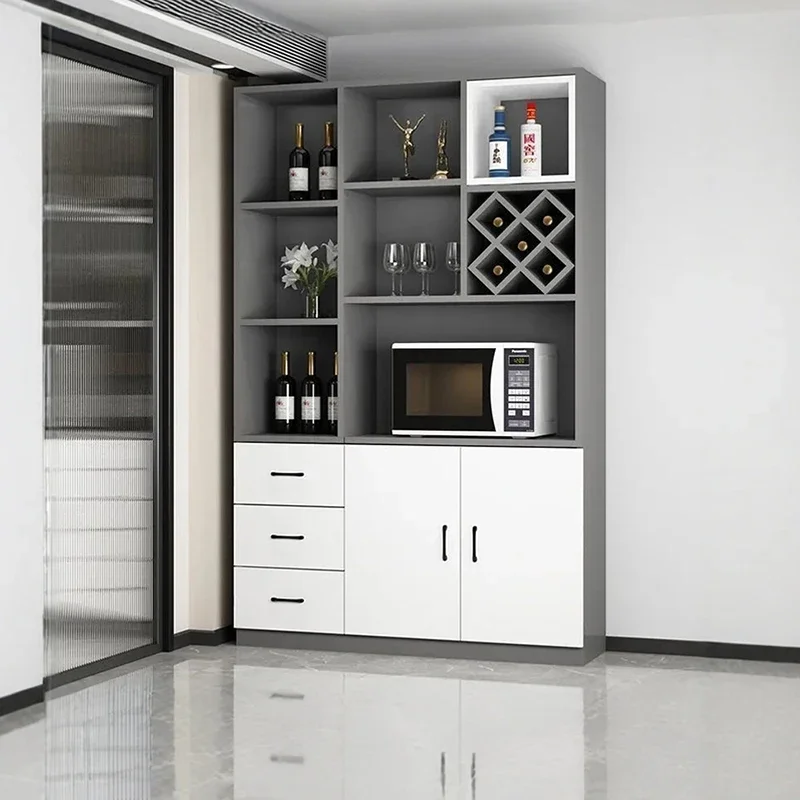//+Nordic Luxury Wine Cabinet Shelves Mobile Living Room Storage Bar Cabinet Restaurant Wood Multifunctional Repisa Home Furnitu