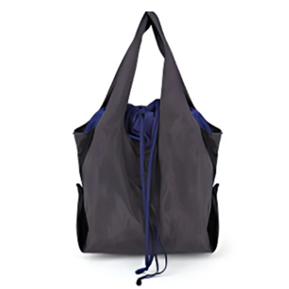 Creative Reusable Drawstring Design Handbag Waterproof Nylon Foldable Shopping Bag Tote Bag Large Capacity Shopping Eco Bag Food