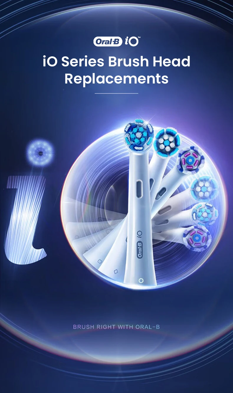 Oral B IO Series Replacement Brush Heads for Oral-B IO 2/3/5/7/8/9 Electric Toothbrushe Gentle Care Ultimate Clean Radiant White