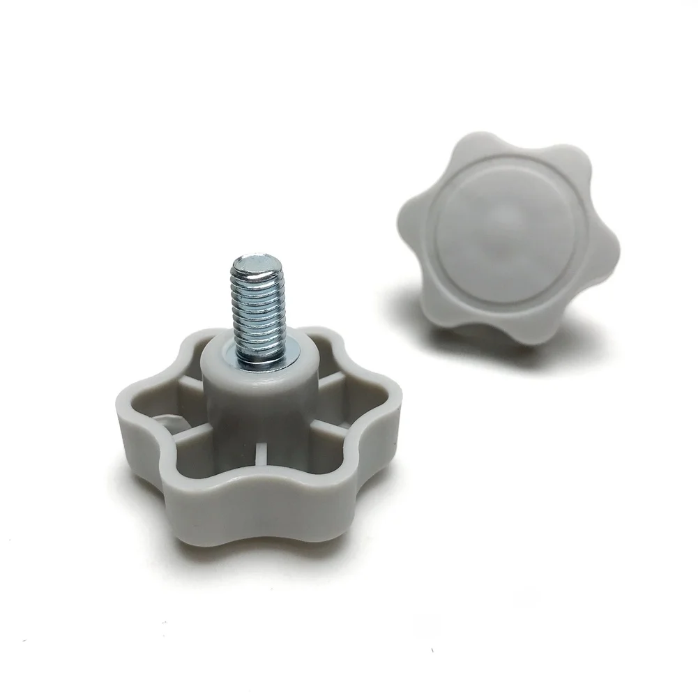 2pcs Handle Knob Bolt M8 Thread 15mm Plastic Multi-Purpose Locking Fixed Screws Fitness-Equipment Handle Screw Replace Parts