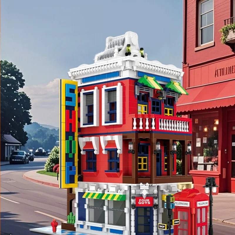 OUZEY Kit di costruzione del negozio ad angolo, modello di assemblaggio del mini negozio, giocattolo creativo per giochi di ruolo per adolescenti