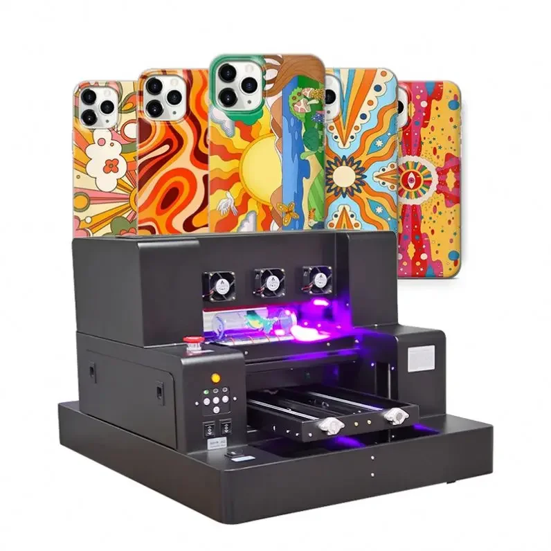 Compact desktop A4 UV printer for printing on phone cases and other small items