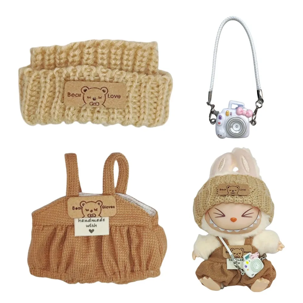 Ubranka dla mini lalek, akcesoria, strój dla koreańskich idolów Kpop Exo, 15-17 cm, Labubu Idol V1 V2, kombinezon kieszonkowy, odzież, prezent