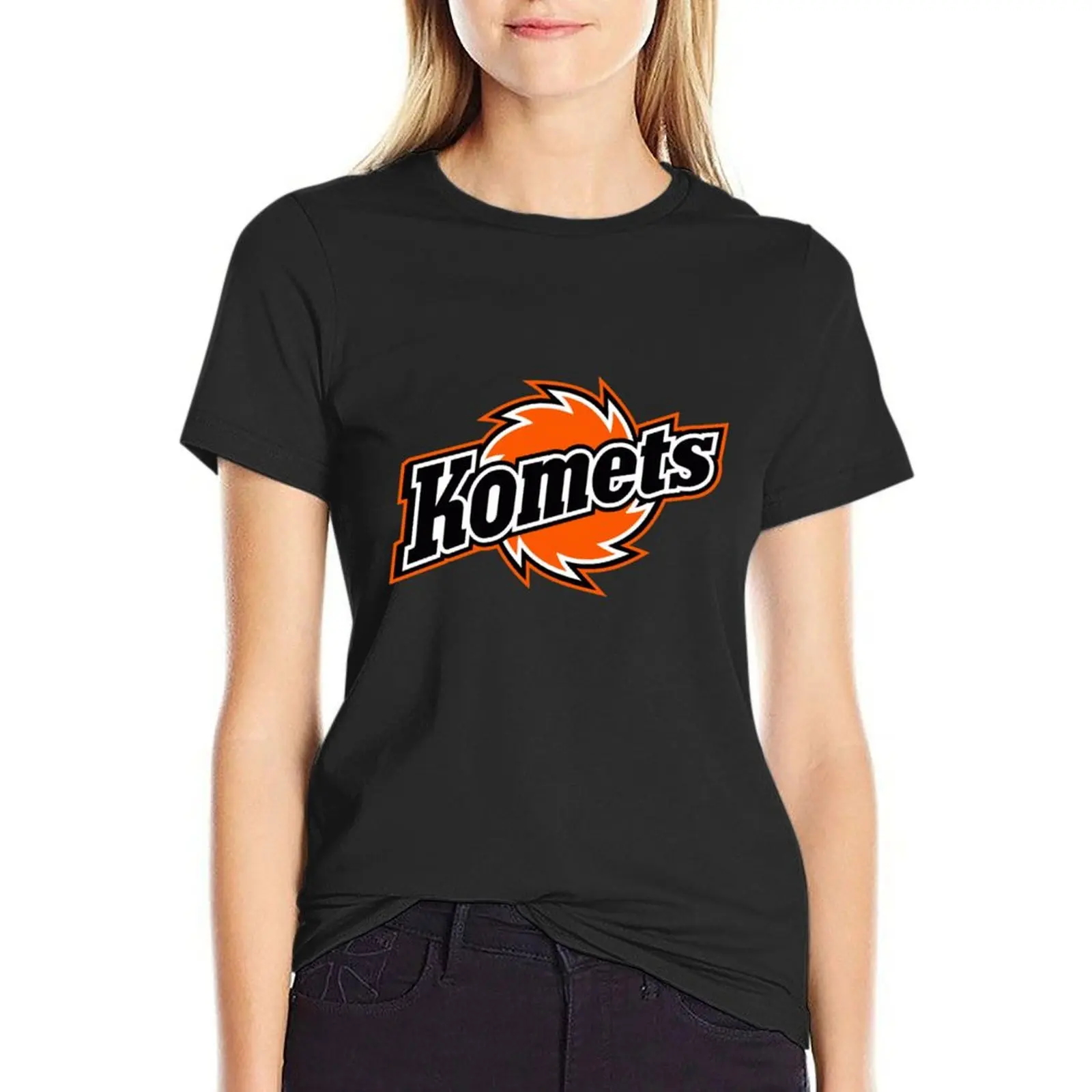 Fort Wayne Komets Ice Hockey T-Shirt blacks heavyweights graphics white t-shirt dress for Women sexy