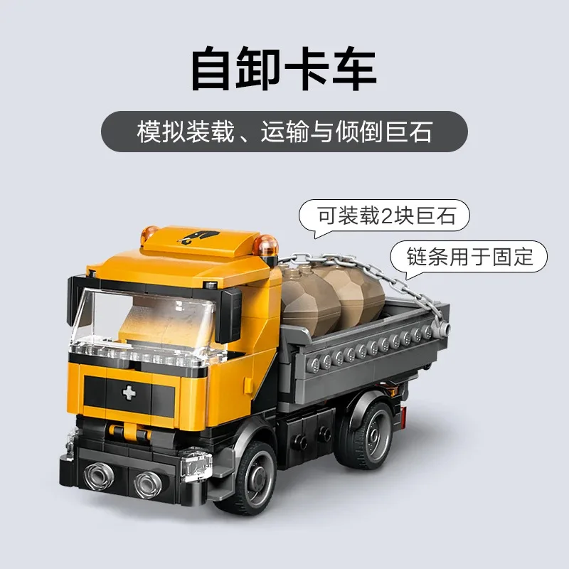 Compatibile MOC Set City Series 60467 Camion da traino pesante e autocarro con cassone ribaltabile Modello Building Blocks Giocattoli per bambini Regali di Natale