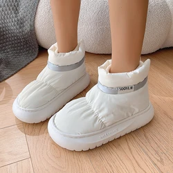 Women's Waterproof Down Cotton Padded Shoes Warm Plush Thick Bottom Snow Boots Women 2023 Platform Non-Slip Winter Ankle Boots