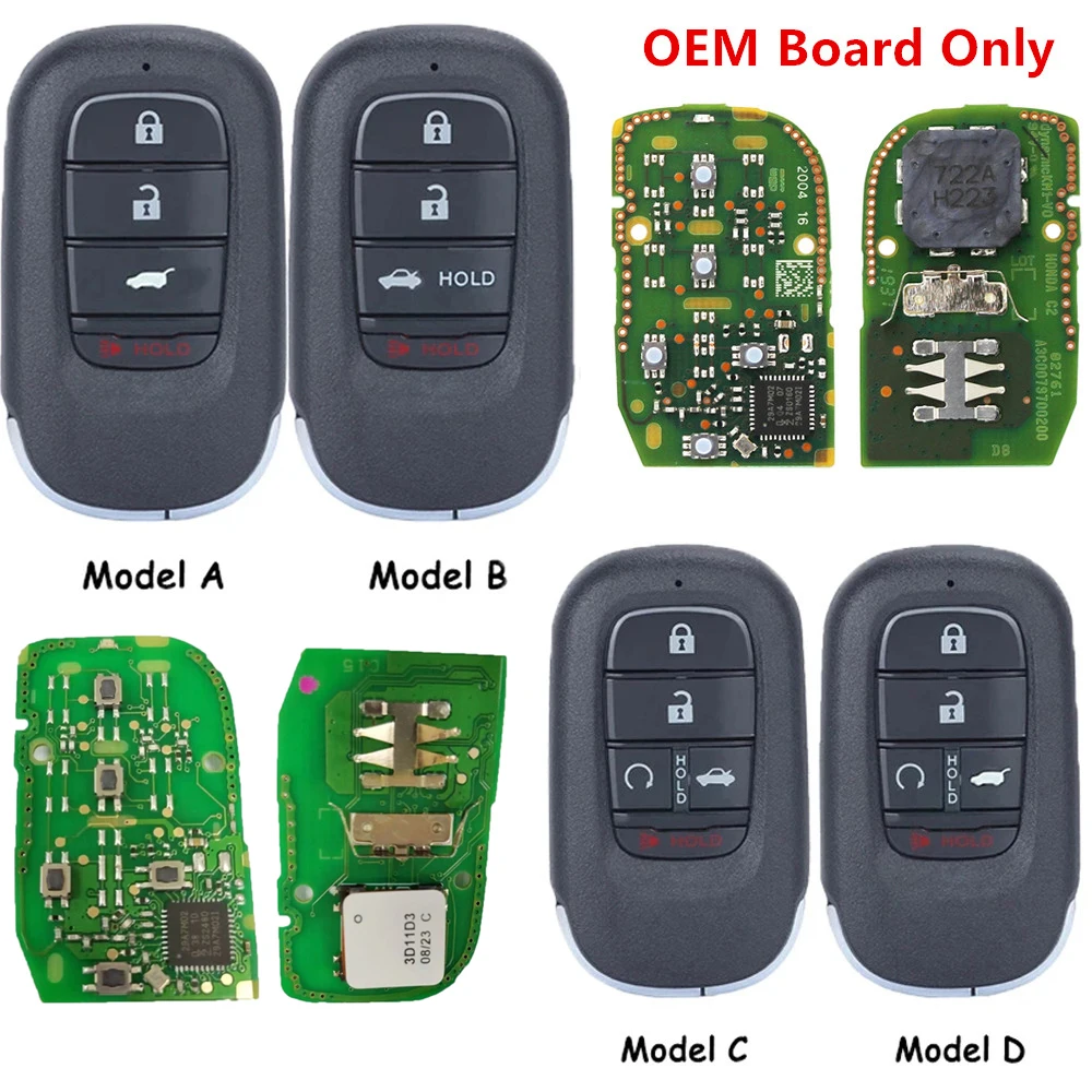 

KEYECU Replacement Smart Key REMOTE FOB PROX 4/5 button 434MHZ 4A Chip for HONDA CIVIC ACCORD PILOT CR-V HR-V 2022-2023 KR5TP-4