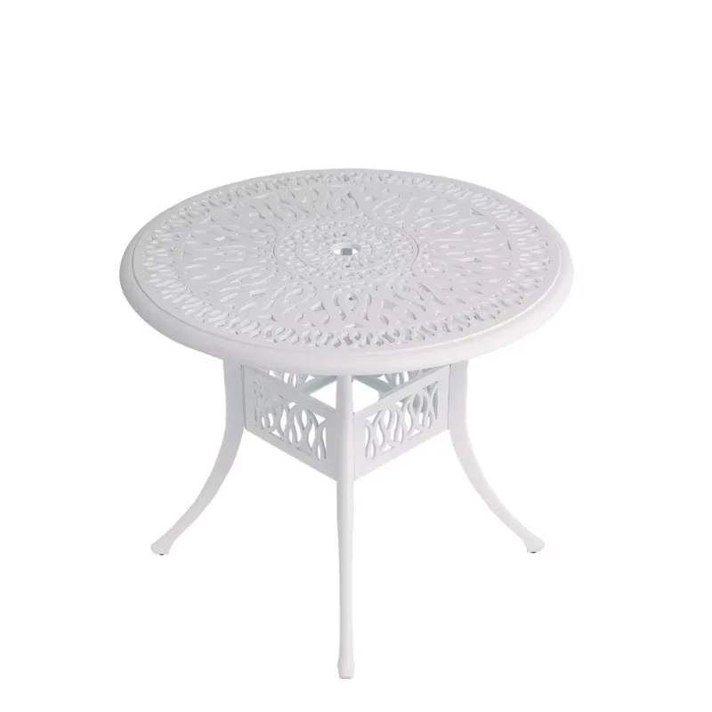 Outdoor Dining Table - Weather and rust resistant patio furniture for garden/poolside commercial use