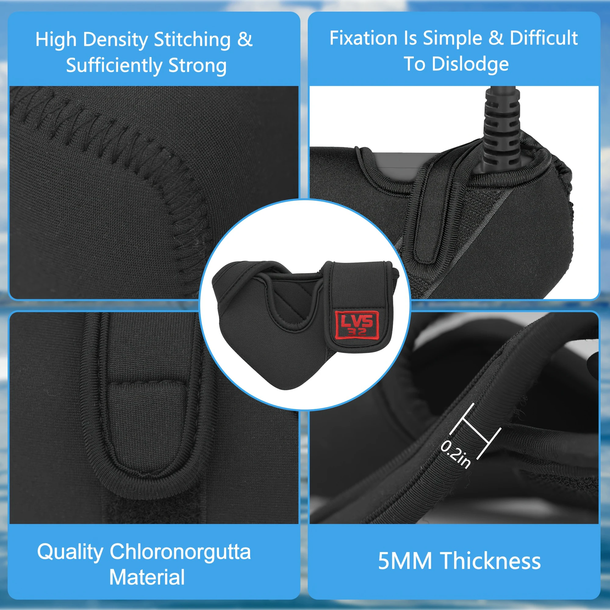 Garmin Sonar Transducer Case - HD Shockproof Cover for Fishing/Boating, Custom Fit Chloroprene Protector