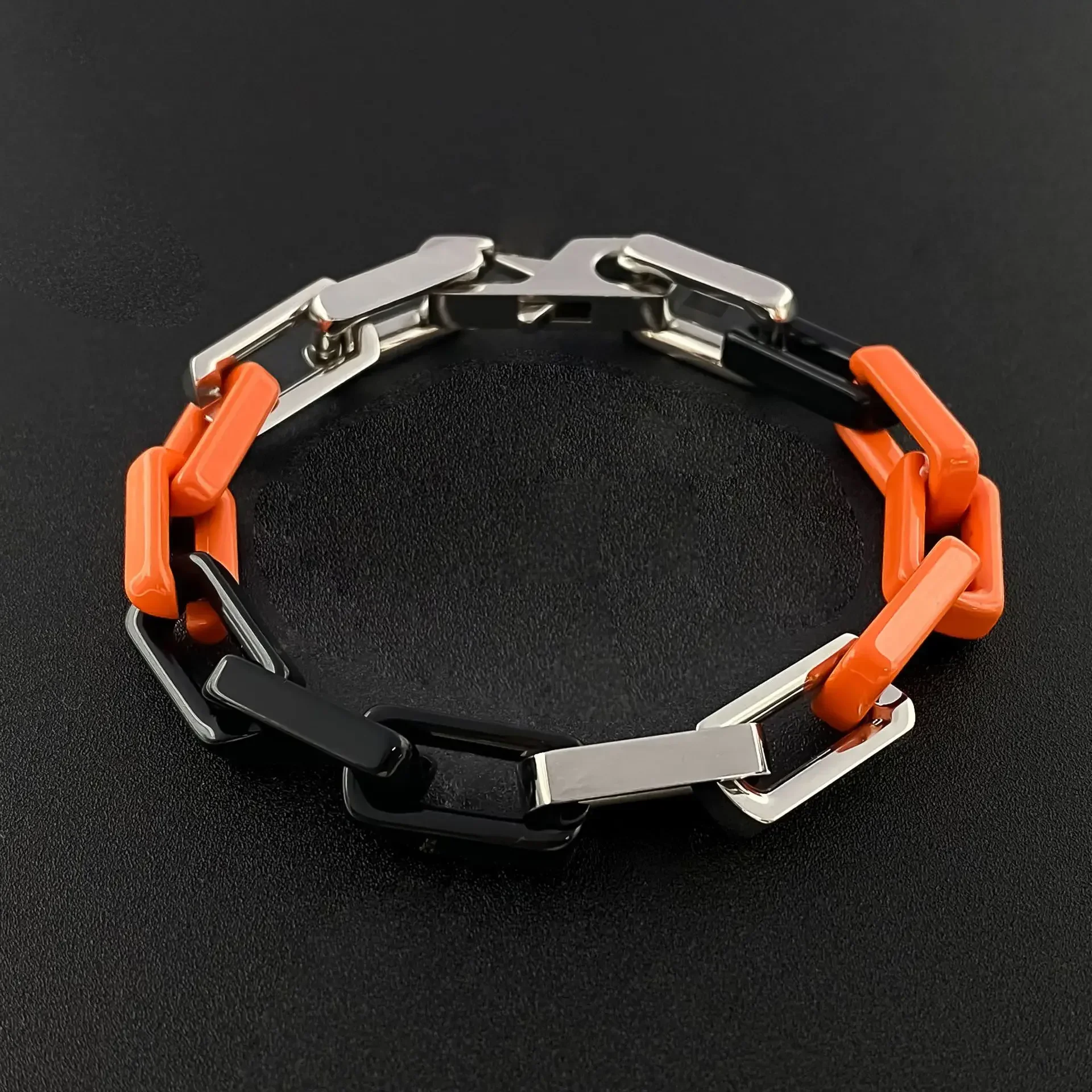 

Street Hip Hop Bamboo Square Cuban Bracelet Jewelry Personalized Multi functional Stainless Steel Bracelet Bracelet Mens Jewelry