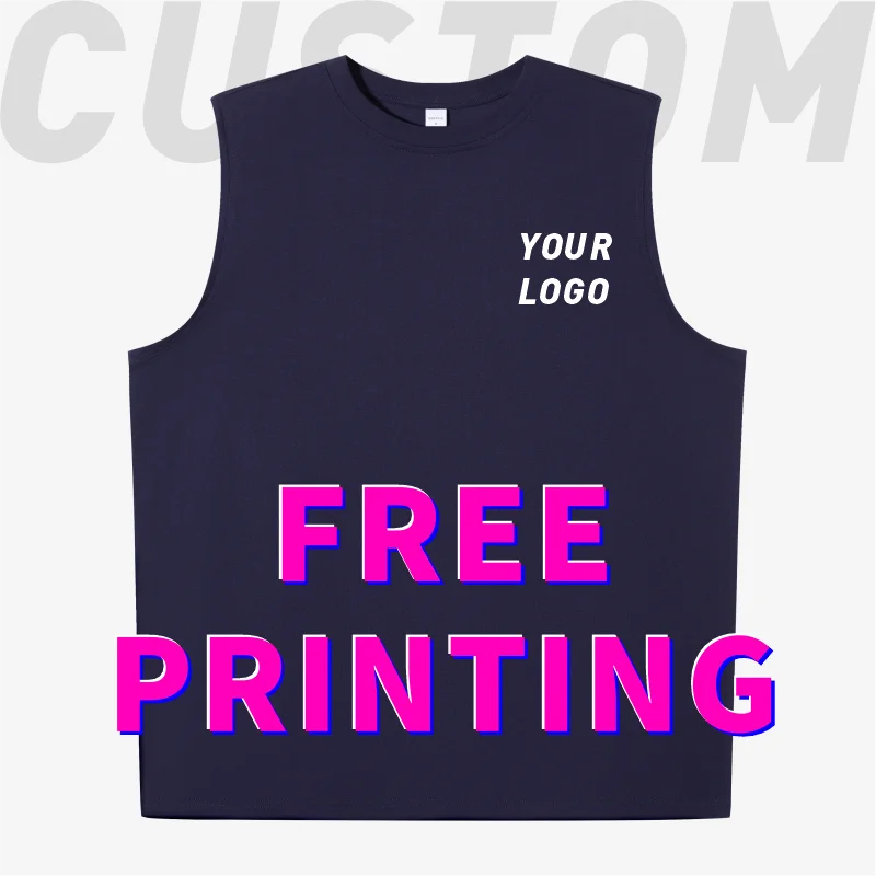 Customized vest Free Printing Logo Image Photo T-shirt Sports Shirt Outdoor Activity Culture Shirt Men\'s and Women\'s singlet