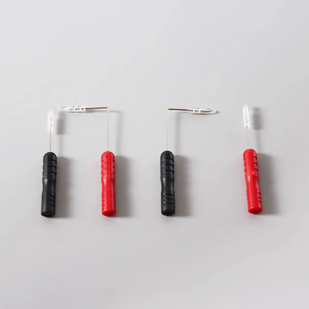 

1 Set Multimeter Test Probes With Insulation Piercing Clips For Automotive Circuit Testing Durable Steel Rubber Leads Kit For