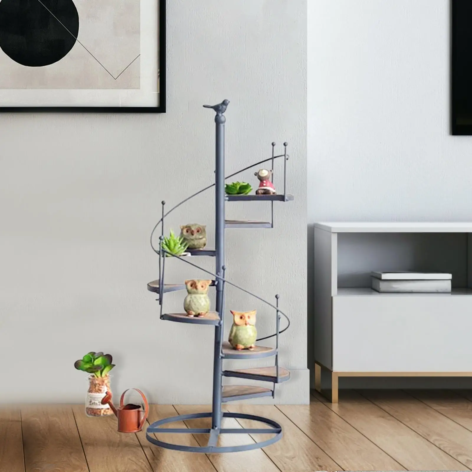 8 Layers Iron Flower Stand Pots Tray Plant Shelves Planter Display Rack Storage Holder Shelf Home Balcony Garden Decoration