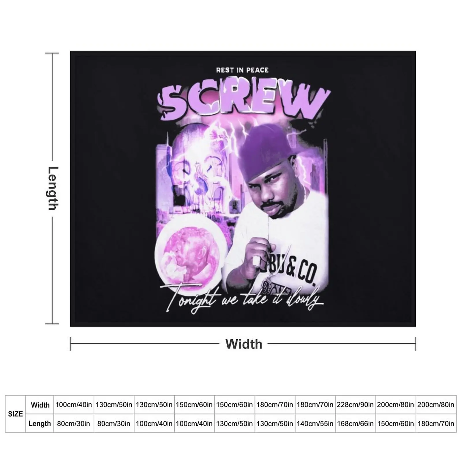 DJ Screw \t Throw Blanket anime Weighted Soft Blankets