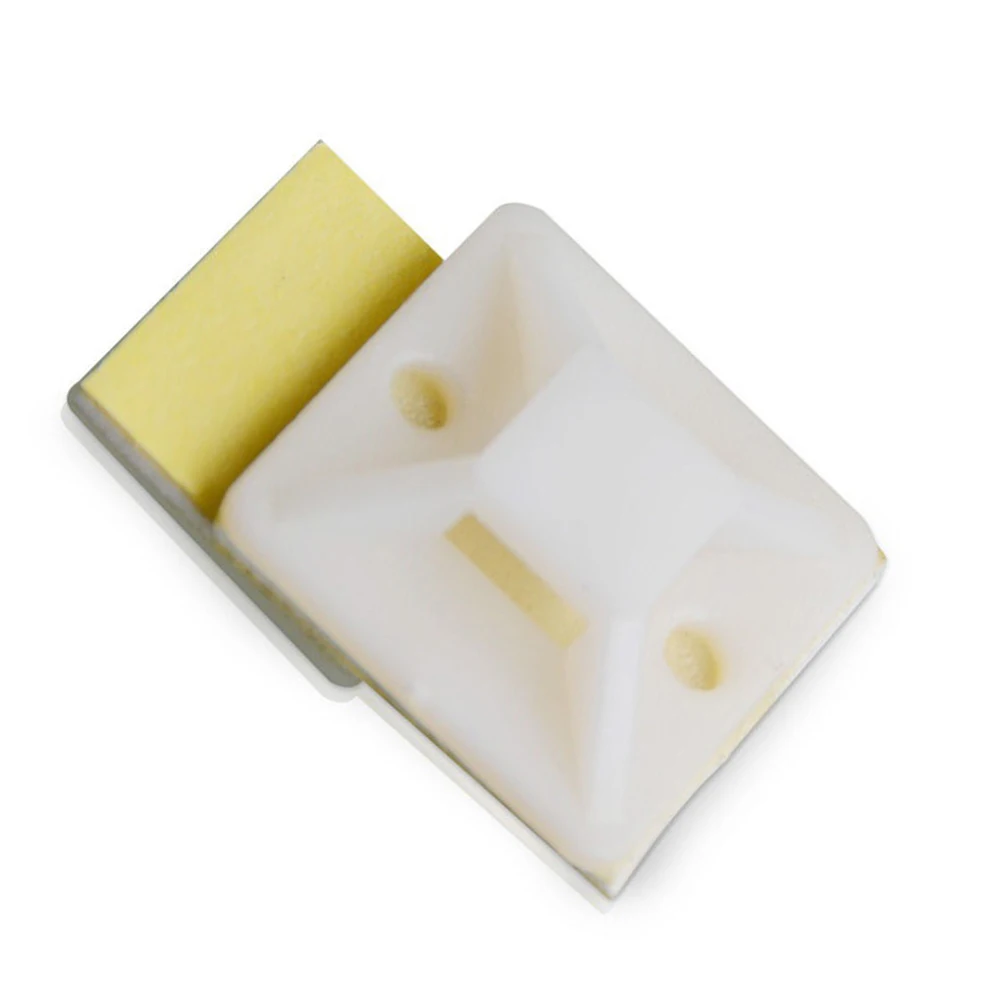

Nylon Cable Ties Mount Adhesive Base Plate White Large Holder for Wire Management Zip Tie Fixing Seat Surface Organizing