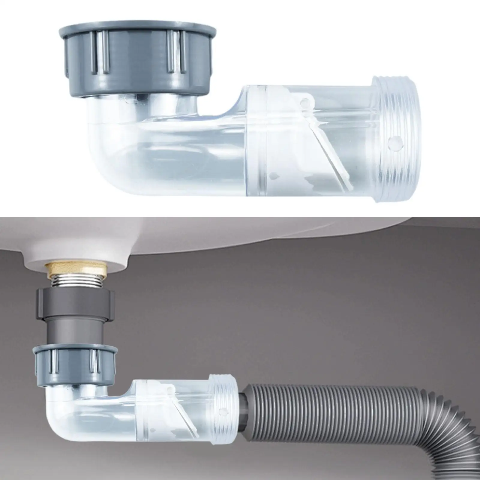 Sink Drain Pipe Clear Wash Basin Drainage Pipe for Water Purifier Dishwasher