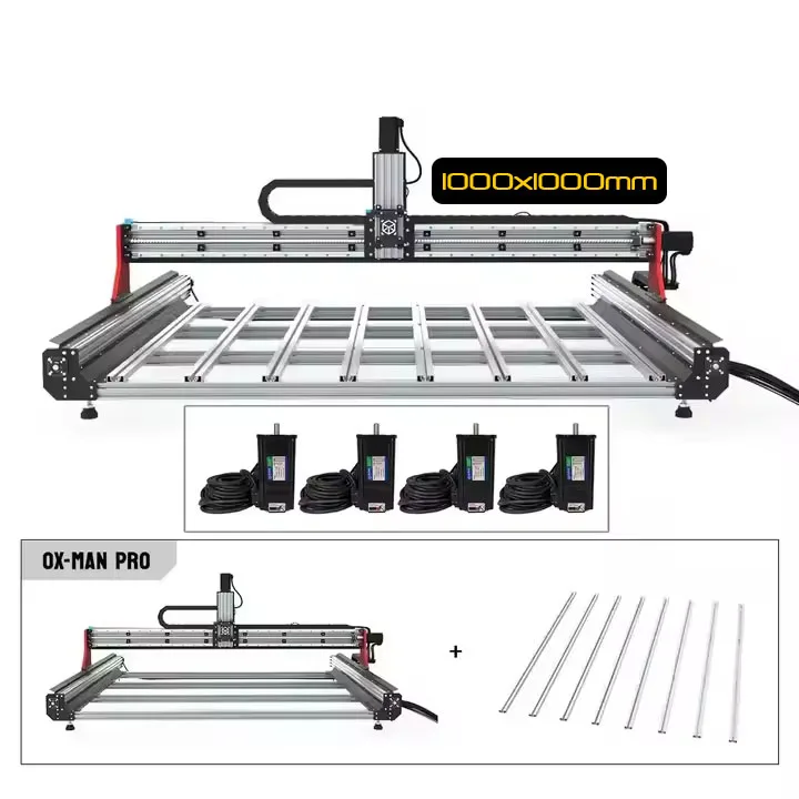 

BulkMan3D 1000x1000mm OXMAN PRO Version With Motors 1610 Ball Screw CNC Mechanical Kit for CNC Router CNC Milling Machine