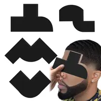 Tarjeta de peluquero reutilizable para mejorar el Color, fácil de limpiar con indicadores de medición, herramienta para línea de barba, fabricante de línea de cabello negro