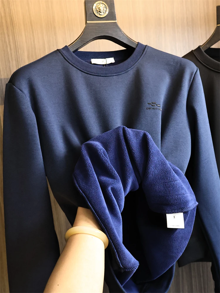 

Autumn Winter Men's Sle Long Sve Hoodie Cosite Particle Fce round Ne Warm Windproof Casual Faion Urba...