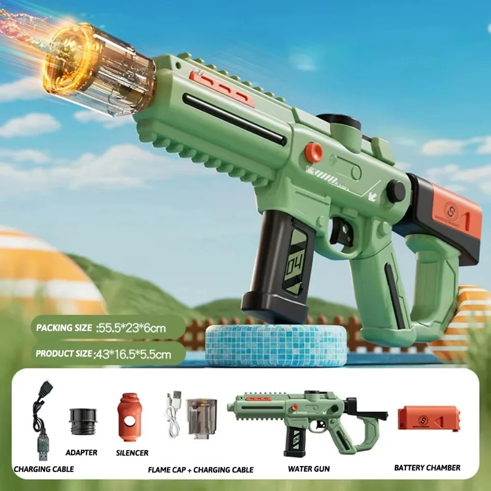 

Summer Fully Automatic Electric Water Gun with Light Continuous Firing Party Game Kids for Kids Boys Girls Adults