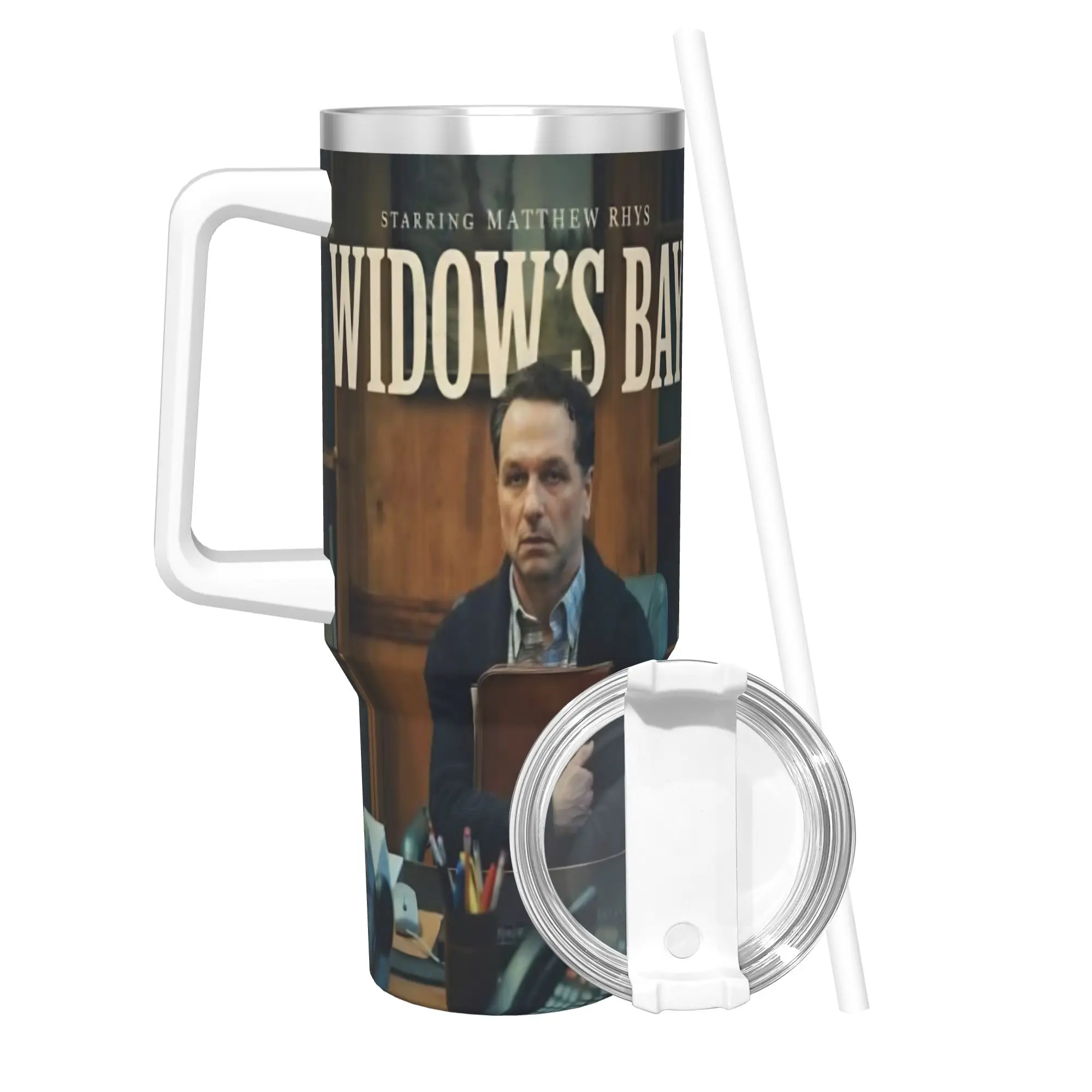 Widow's Bay Horror Movie 2026 Tumbler 40oz Stainless Steel Double Wall Vacuum Insulated  Cup With Straw