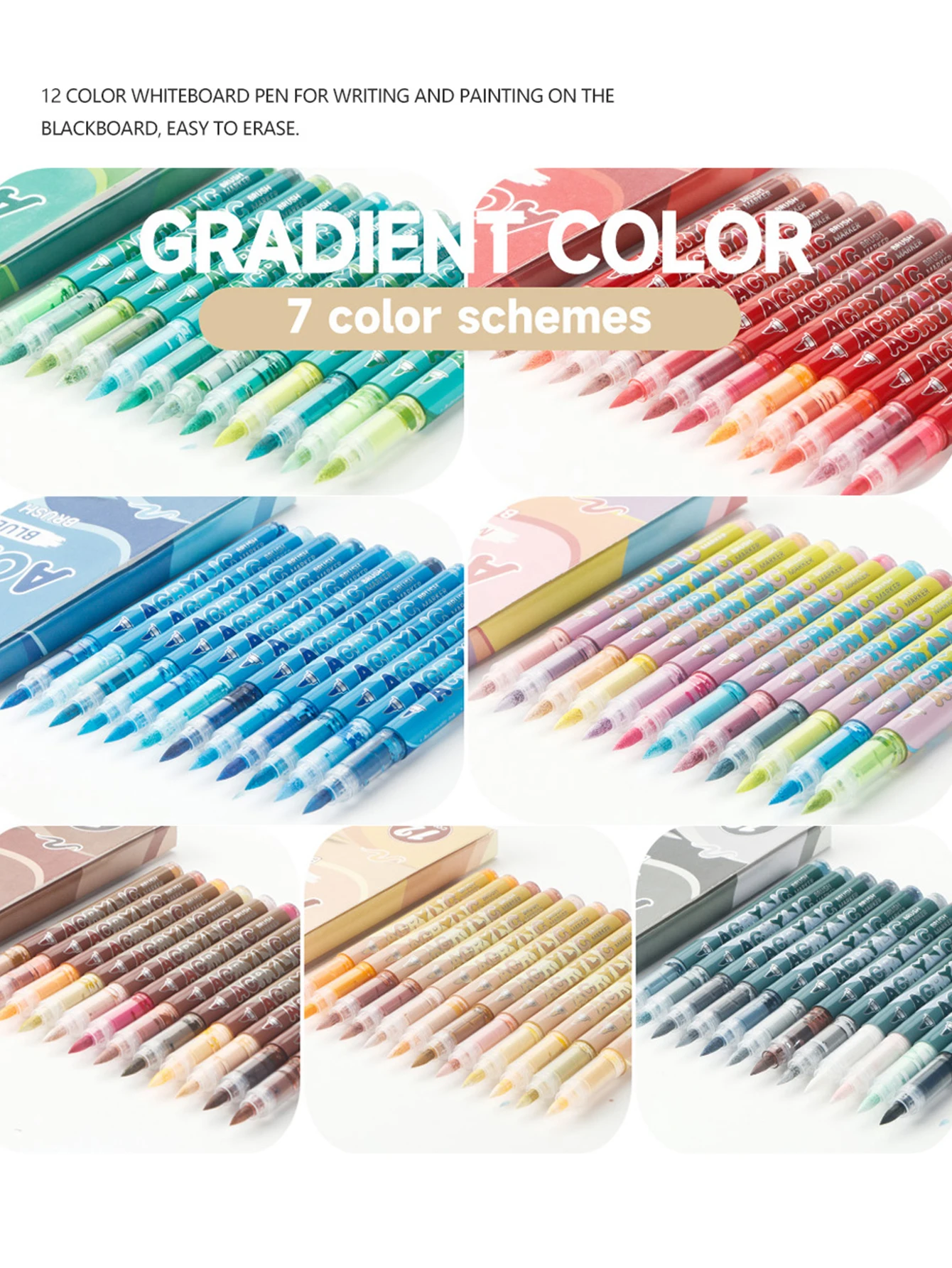 84/12 لون المباشر السائل الاكريليك ماركر طالب الكتابة على الجدران أقلام الطلاء كتيب الكتابة DlY مهرجان هدية مجموعة أقلام الرسم #2