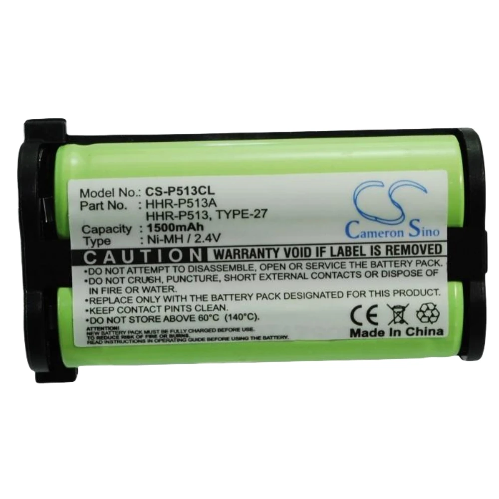 

Ni-MH Cordless Phone Battery for GE,2.4v,1500mAh,HHR-P513A KX-TG2258 TYPE 27 KXTG2216SV KXTG2216 KXTG2224 KXTG2226 KXTG2235