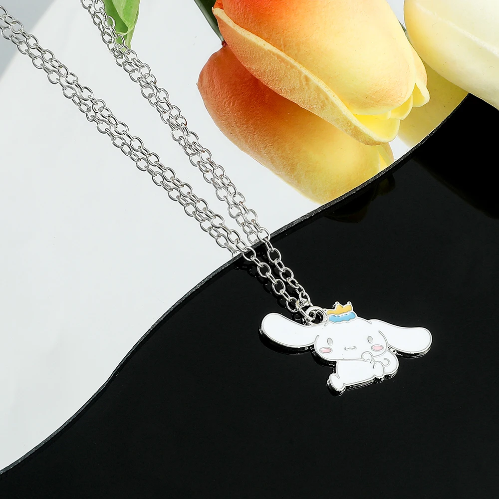 Sanrio Kawaii Cinnamoroll Necklace Cute Baby Cinnamoroll Pendant Neck Chain for Women Jewelry image 2
