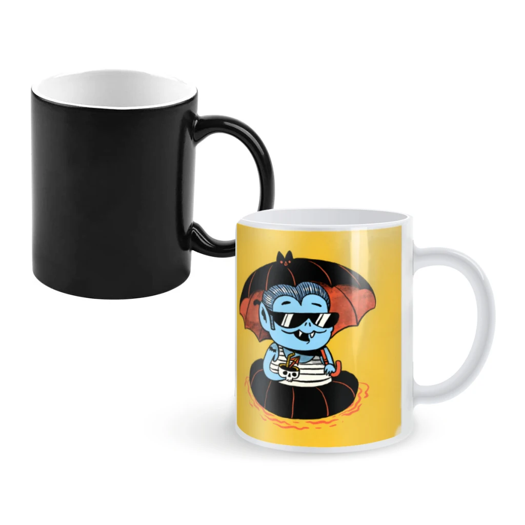 

DracoolaCoffee Mugs And Mug Creative Color Change Tea Cup Ceramic Milk Cups Novelty Gifts