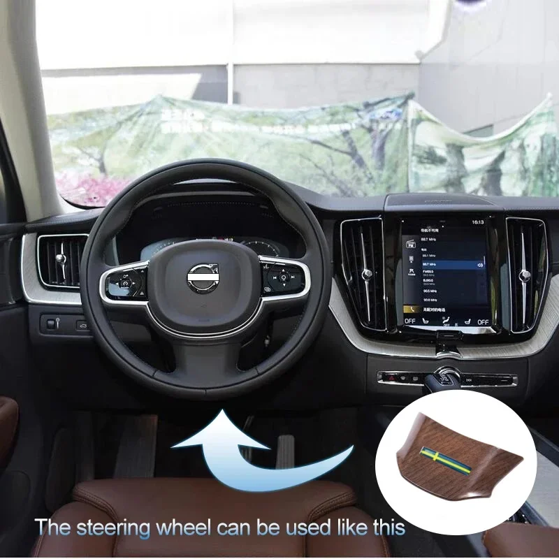 Per Volvo XC90 XC60 S60 V60 S90 V90 adesivi decorativi per volante accessori automobilistici