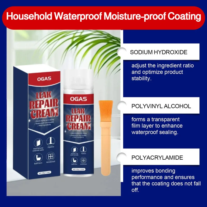 Leak Repair Adhesive Household Waterproof Moisture-proof Coating Durable for Sealing Leaks Suitable for Indoor and Outdoor Use