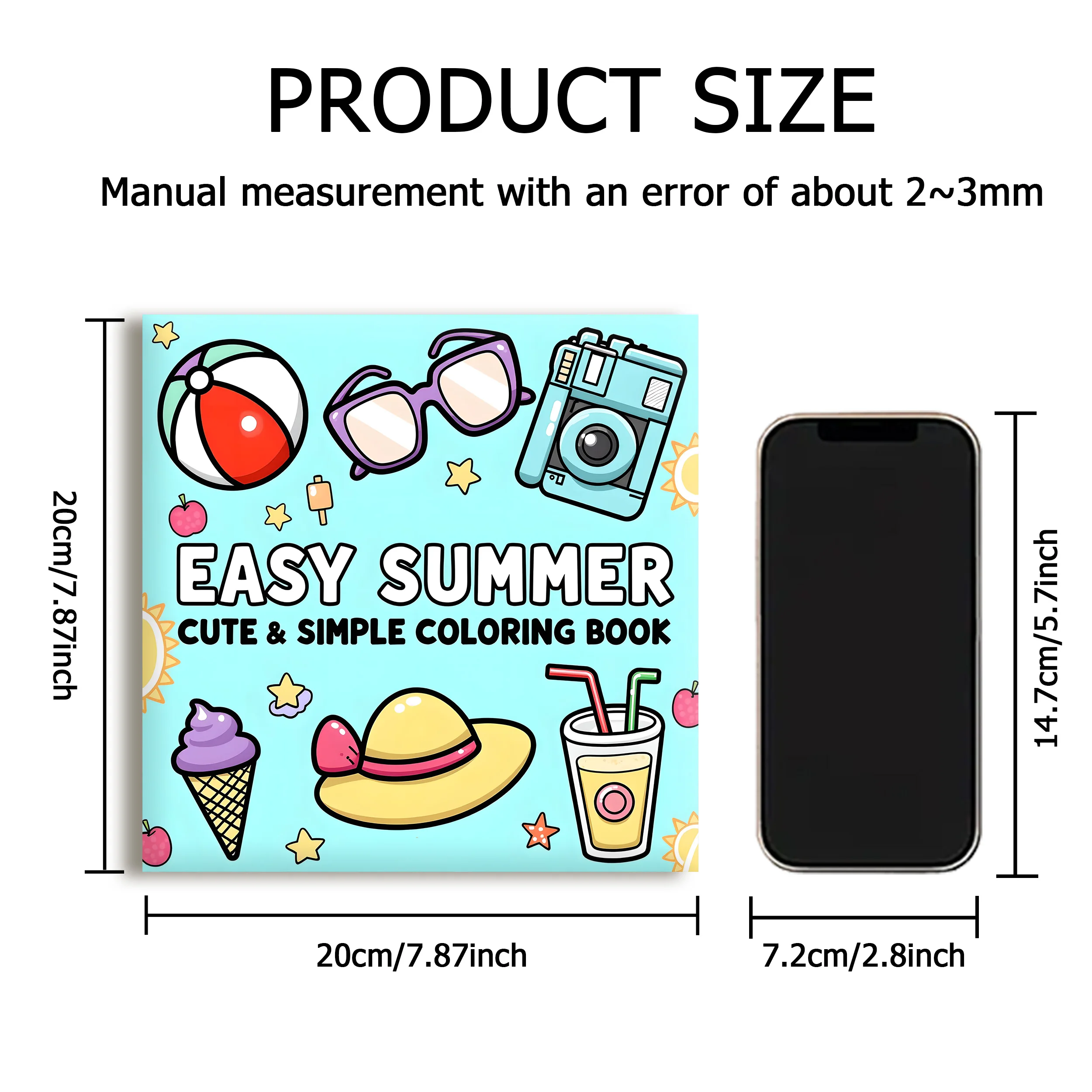 EASY SUMMER Bold-easy Patterns Coloring Book for Adults Cute Drawing Book Perfect Gift for Party and Birthday