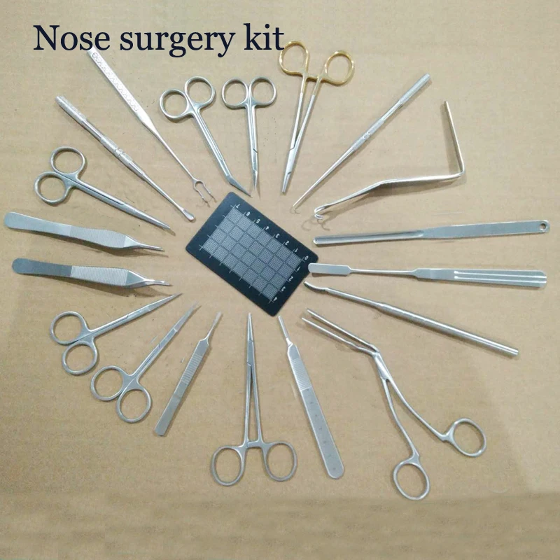 Nasal plastic instrument kit Nasal comprehensive tool septum scissors stripper nasal needle holding