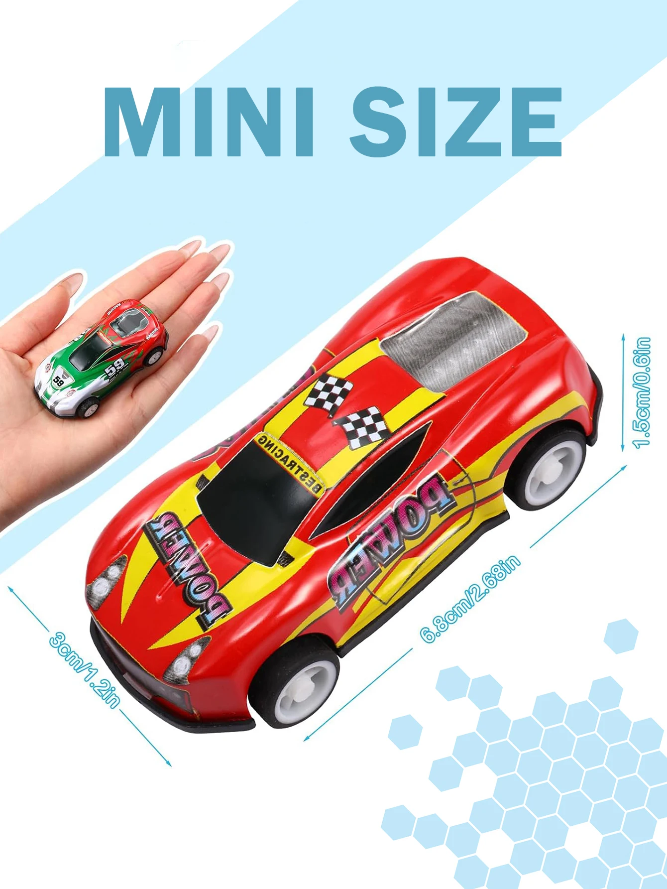 24 قطعة، 36 قطعة، 52 قطعة، هدية لعبة سيارة، لعبة سيارة سباق سبيكة إرجاع للأطفال مع صندوق تخزين