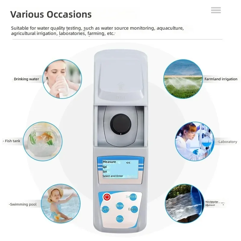 Portable Handheld Digital Turbidity Meter 0‑200/1000 NTU Scattered Light Water Quality Tester for Aquaculture Drinking Water