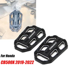 Motorcycle Foot Pegs CNC Front Footpegs Footrests Pedal Enlarger For HONDA CB500X CB500 X CB500 2019-2022 Footrests