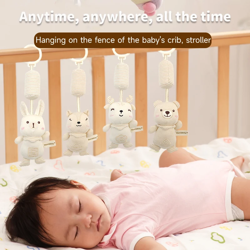 Newborn Baby Rattles Hand Grip Baby Toys Soft Animal Plush Development Handle Toys Baby Stroller Baby Crib Toy for Toddler Toys