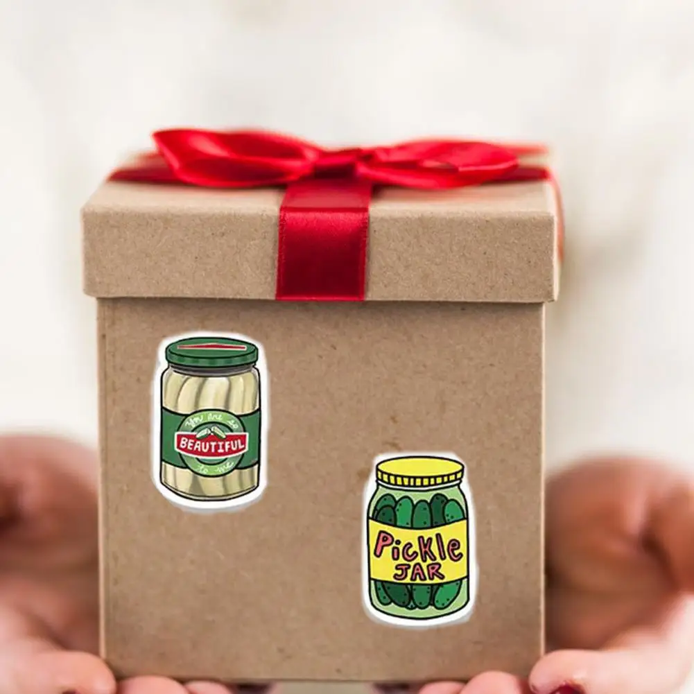 Waterproof Computer Stickers Cute Stickers for Scrapbooks Vibrant Cartoon Pickle Stickers Rich Patterns for Guitars Notebooks