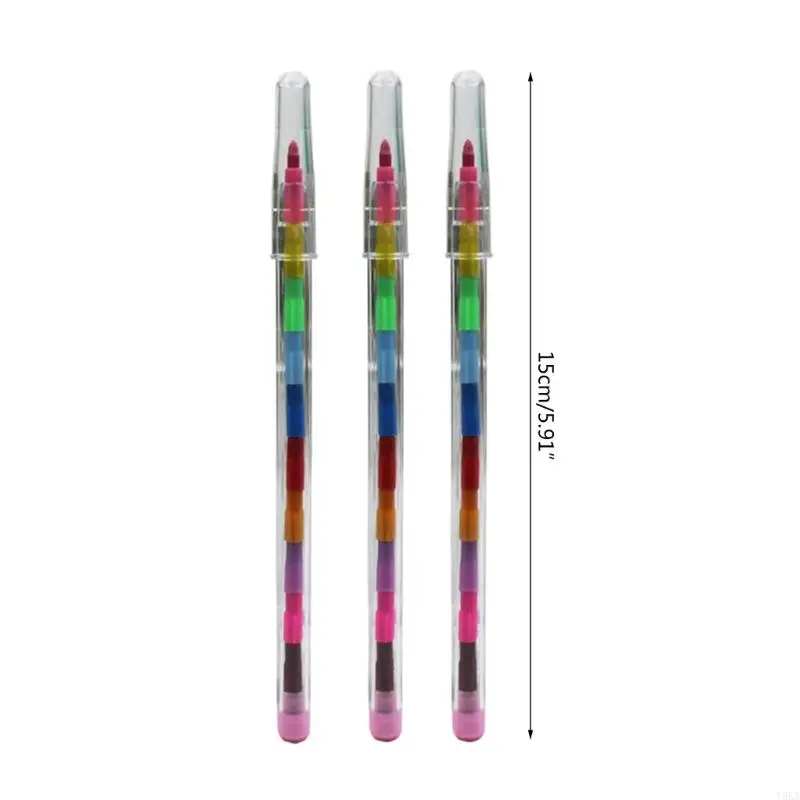 Y5la 10/24 pezzi Building Building Building Kids Mini Crayon School Supplies Matite