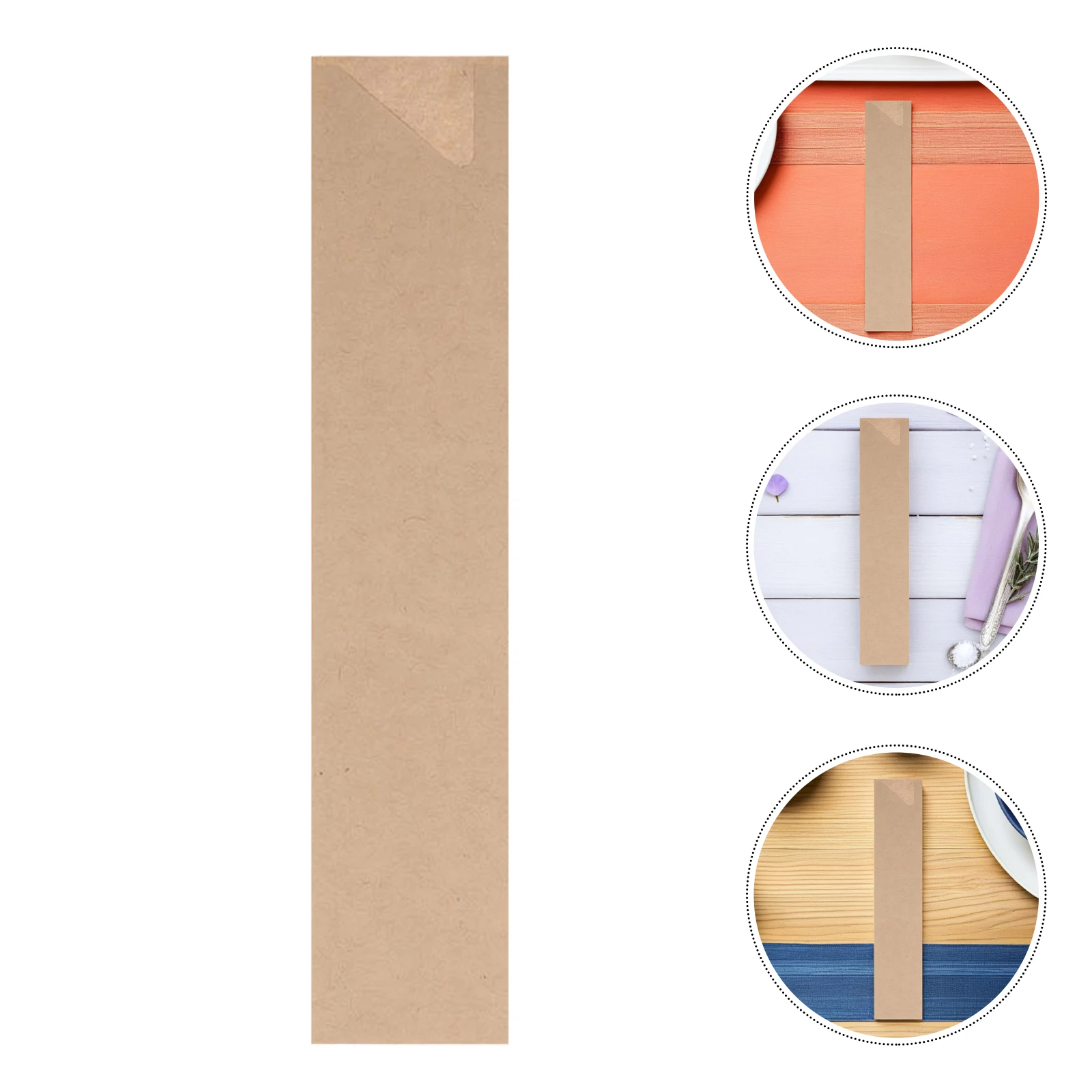 

300pcs Waterproof Chopstick Sleeves Kraft Paper Bags 31x150mm Disposable Hygiene Packaging Travel Picnic Restaurant Kitchen
