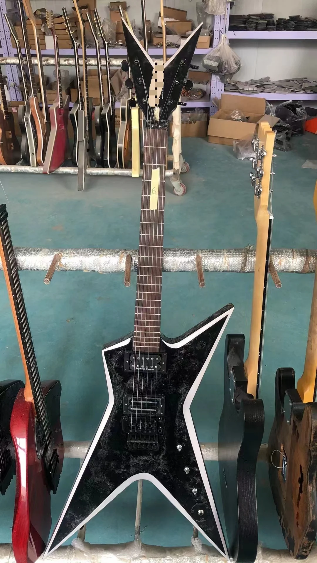 Mahogany Body Electric Guitar 6 String Black Hardware