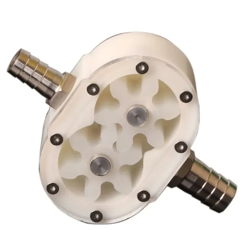 Food Grade Plastic Gear Pump, Small Filling Machine Accessory, High Viscosity Micro Pump for Honey Tahini Paste Conveying