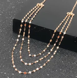 14k gold necklaces for women 585 rose gold chains necklace double layer necklaces