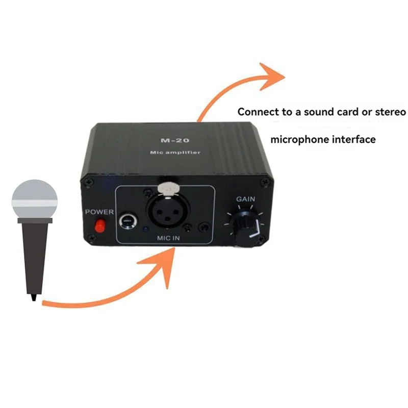

B92B-2X Dynamic Microphone Condenser Mic Amplifier M-20 Audio 48V Phantom Power Charging Black For Live Sound Card Speaker C