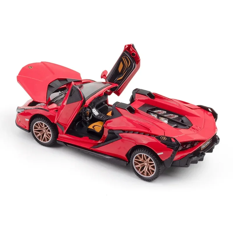 Lamborghini Sian Convertible Supercar modelo de coche de aleación, vehículo de juguete fundido a presión, juguetes para niños, regalos, F362, 1:32