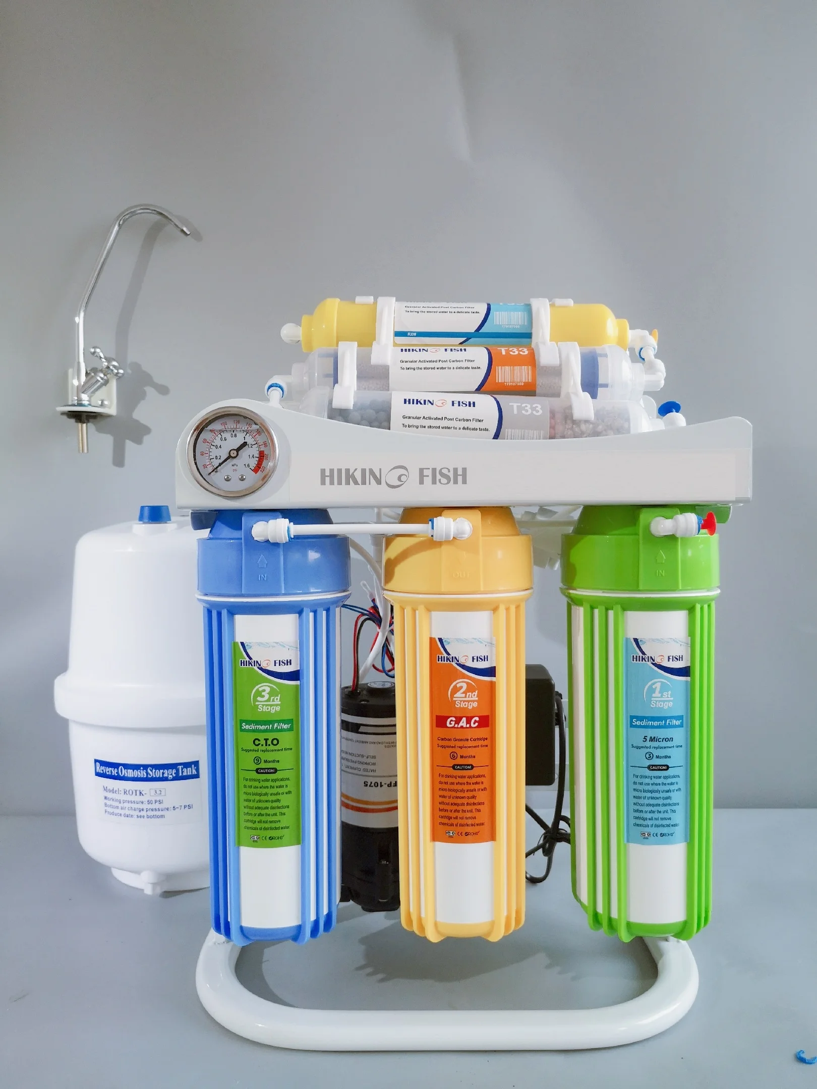 Filtro de água doméstico RO de 5/6/7/8 estágios para casa