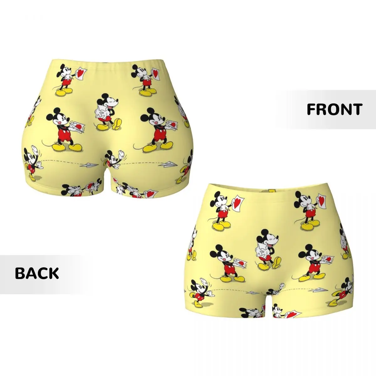 Pantalones cortos de entrenamiento de dibujos animados para mujer, Shorts personalizados de Minnie Mouse, Mickey Mouse, Anime, gimnasio, voleibol,