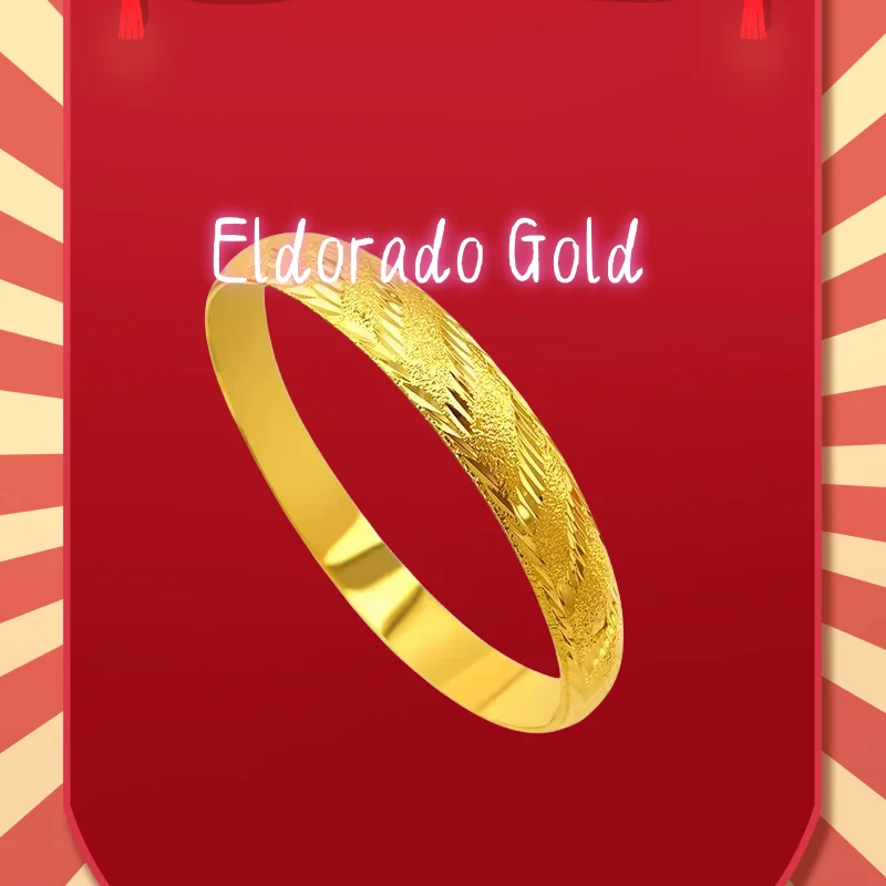 

2025 9999 Real Gold 24K Vintage Buckle Frosted Car Flower Bracelet, Women's Gold Bridal Wedding Bracelet