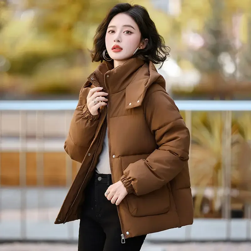 Luxury Jackets Winter Women\'s Clothing Trends Hooded Cotton-padded Coats Warm Thick Puffer Jacket Parkas Windproof Outerwear New